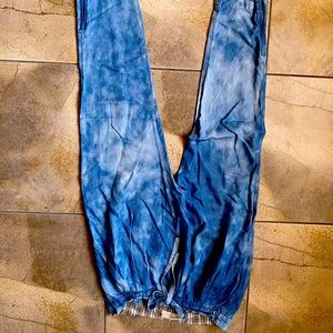 Broadcast harem tiedye pants zipper bottom L